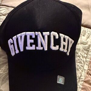 Givenchy Black Cap with White Arch Logo
